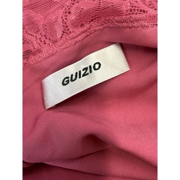 Danielle Guizio Pink Lace Beaded Slip Dress XL Babydoll Y2K Party Mini Sexy - Picture 12 of 16